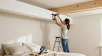 A Structural Beam Was An Eyesore In This Bedroom — She Added Paneling To Disguise It