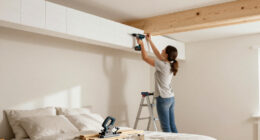 A Structural Beam Was An Eyesore In This Bedroom — She Added Paneling To Disguise It