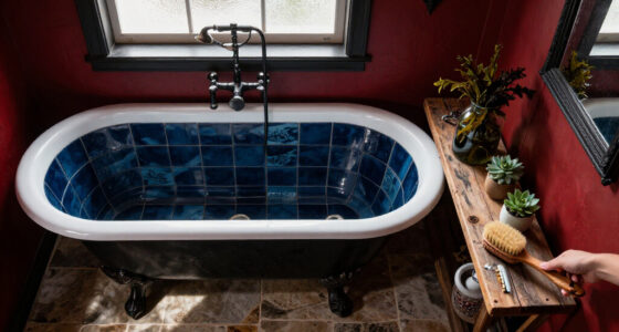 A Tiny Bathroom Went From Grimy To Cozy After A "Gothic-Aquatic" Redo