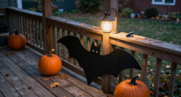 Turn Any Porch Light Into A Spooky Halloween Display With An Easy DIY